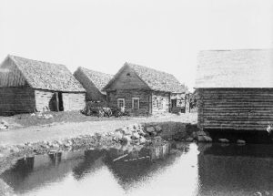 Oravan kylän lampi vuonna 1911.